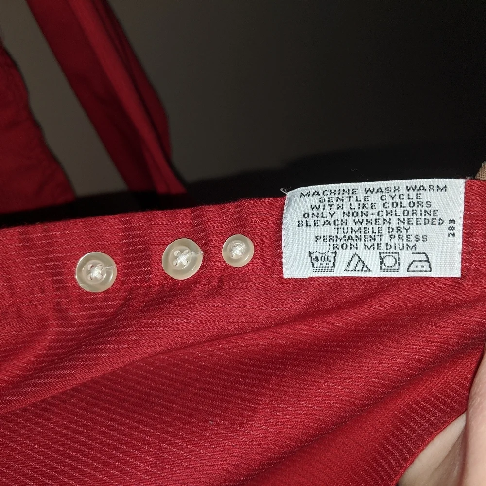 Red Kenneth Cole New York button up dress shirt - Picture 6 of 6